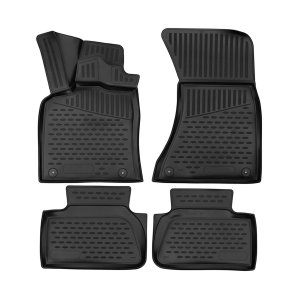 Porsche Macan Floor Mats - Omac - Rubber TPE - Black - '15-'25